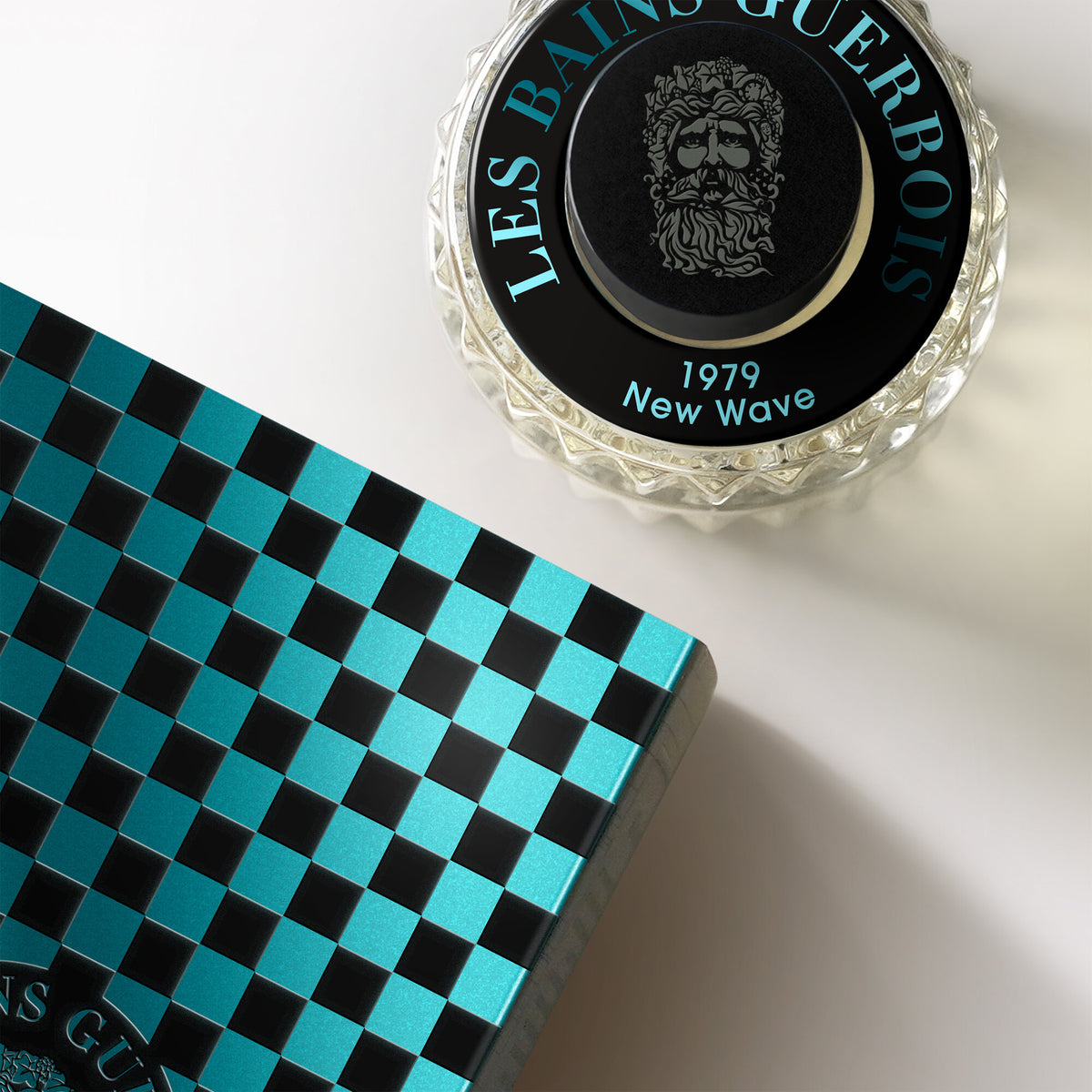 Les Bains Guerbois 1979 New Wave bottle seen from above