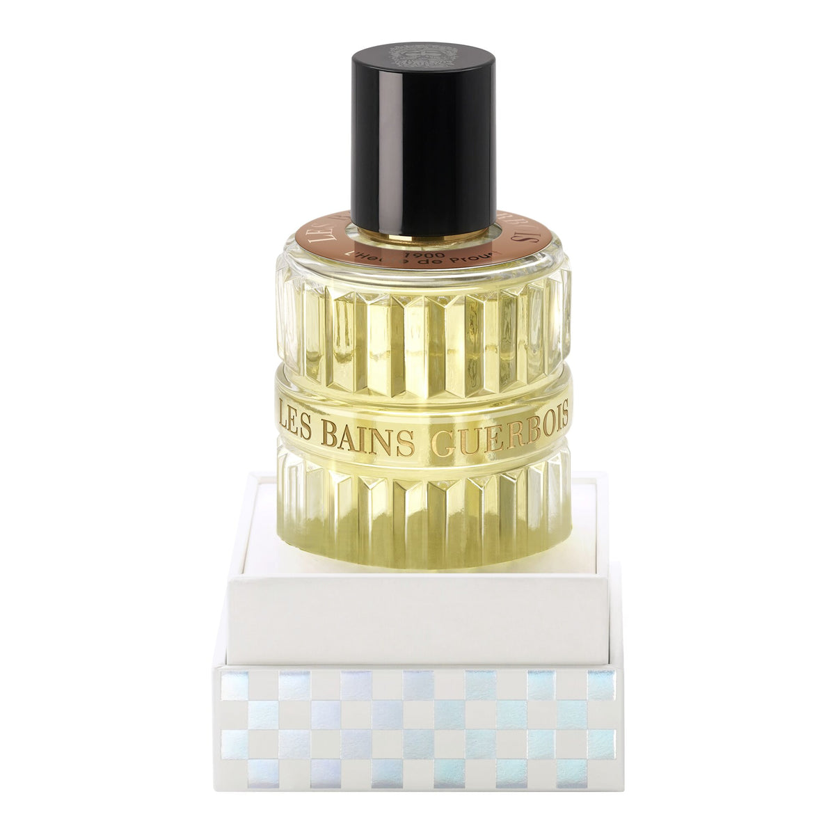 Les Bains Guerbois 1900 L'Heure de Proust bottle in its open bell box