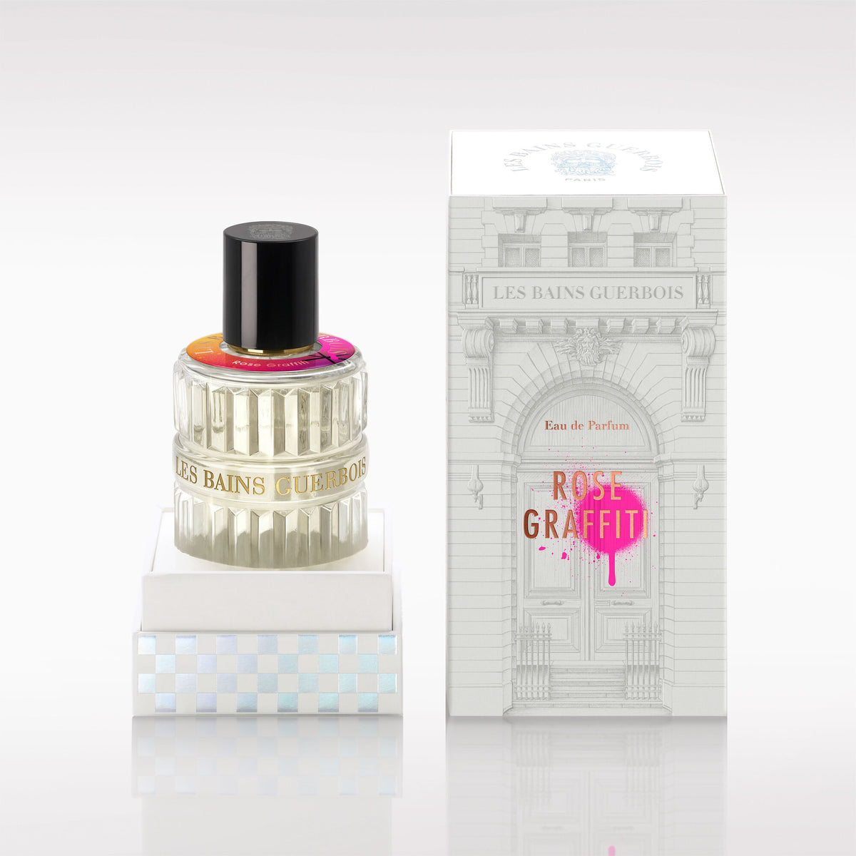 Les Bains Guerbois Rose Graffiti bottle and box