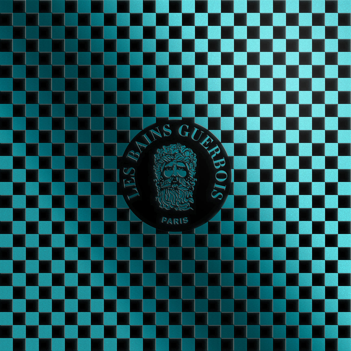 Les Bains Guerbois 1979 New Wave checkerboard pattern