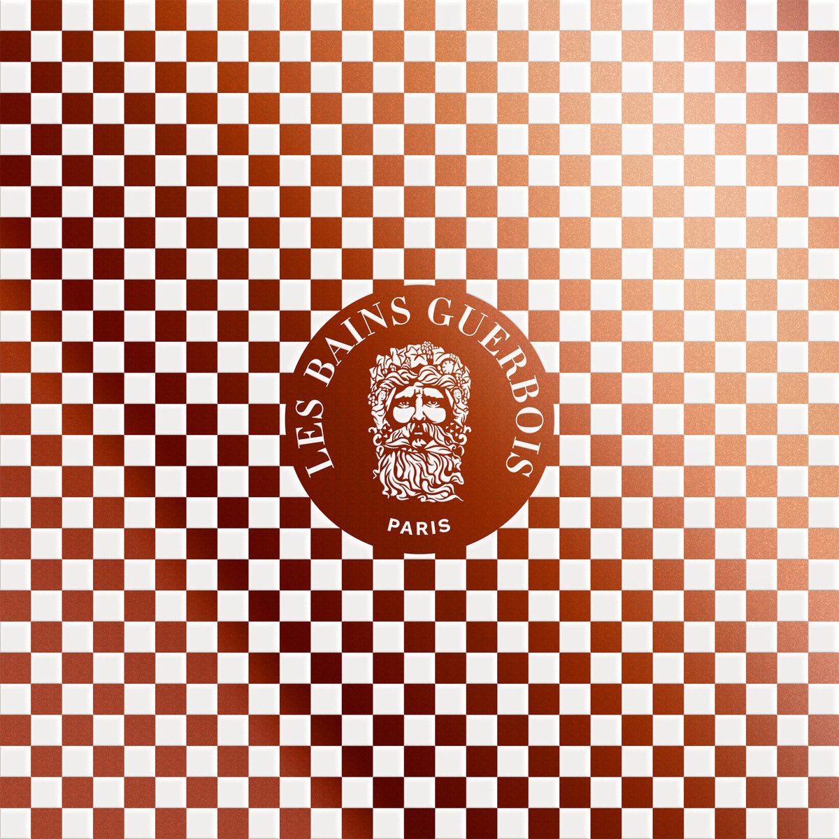 Les Bains Guerbois Raku checkerboard pattern