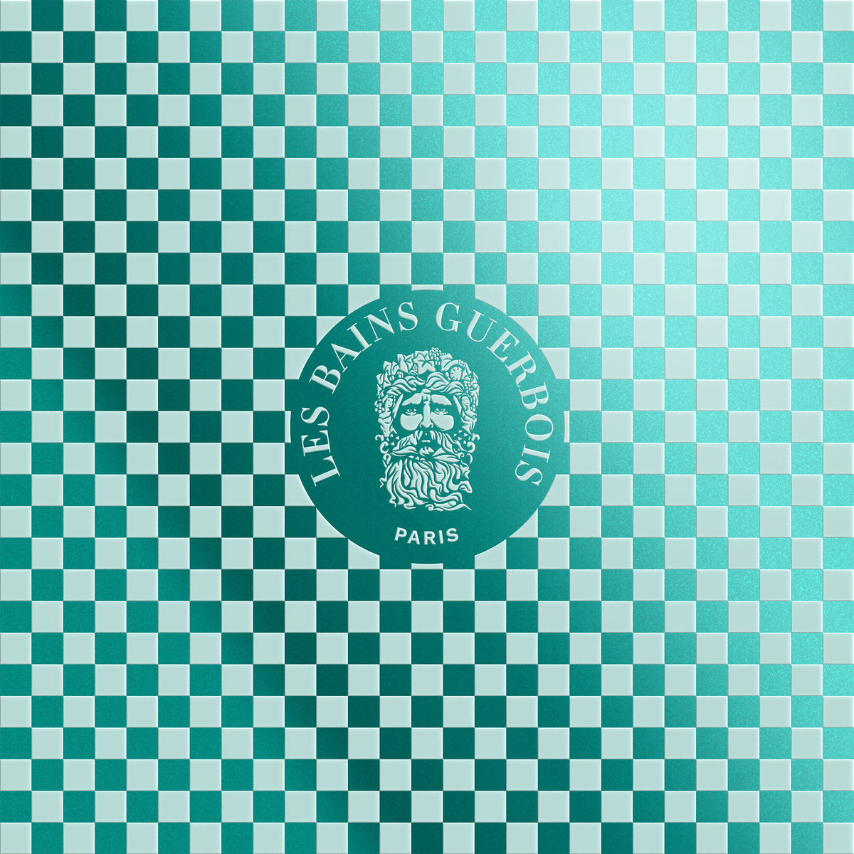 Les Bains Guerbois 1885 Bains Sulfureux checkerboard pattern