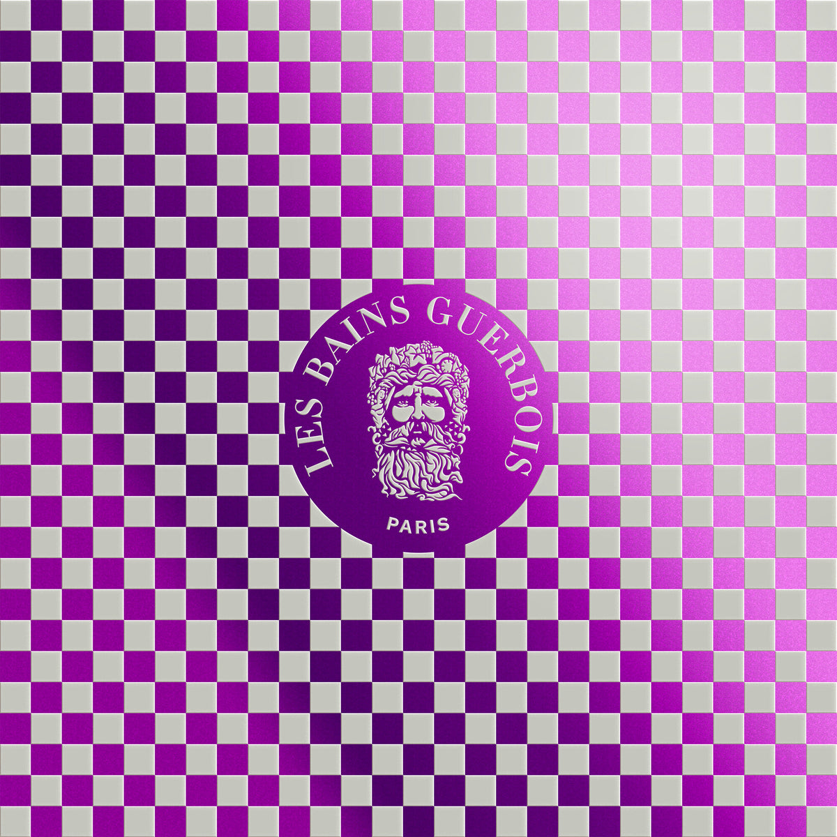Les Bains Guerbois 1992 Purple Night checkerboard pattern