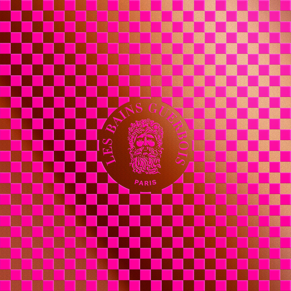 Les Bains Guerbois Rose Graffiti checkerboard pattern
