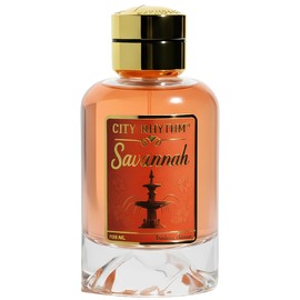 City Rhythm Savannah fragrance bottle, a peach and jasmine fruity floral